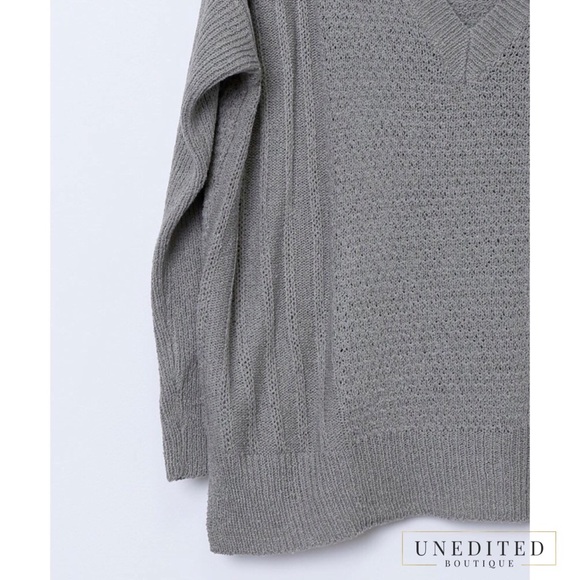 Lush Notched V-neck Sweater - Picture 4 of 6